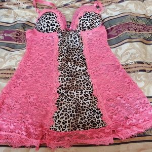 Pink baby doll nighty